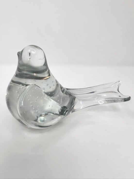 Other - Chonky Bird Clear Art Glass Paperweight